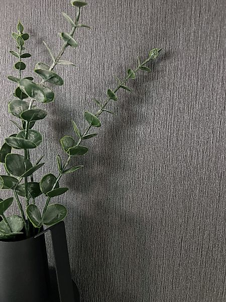 Newroom Vliestapete, Anthrazit Tapete Modern Unifarbe günstig online kaufen