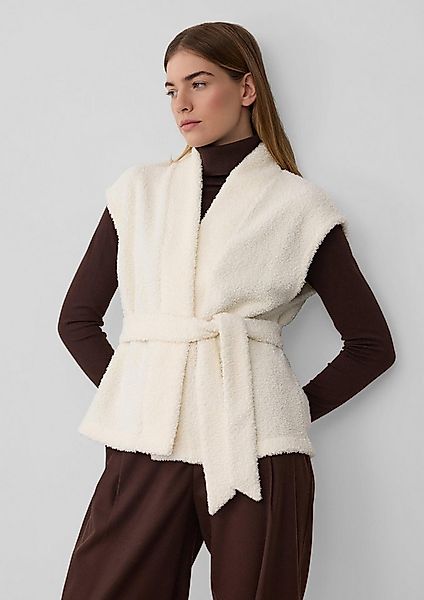 s.Oliver Funktionsweste Indoor-Weste Leichte Teddyplüsch-Weste mit Gürtel günstig online kaufen