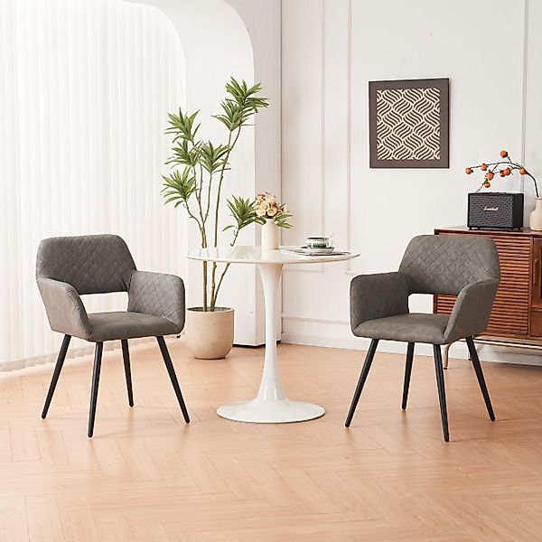 Esstisch Stühle, Set aus 2, Ergonomische, mit Metallbeinen, für Wohnzimmer günstig online kaufen