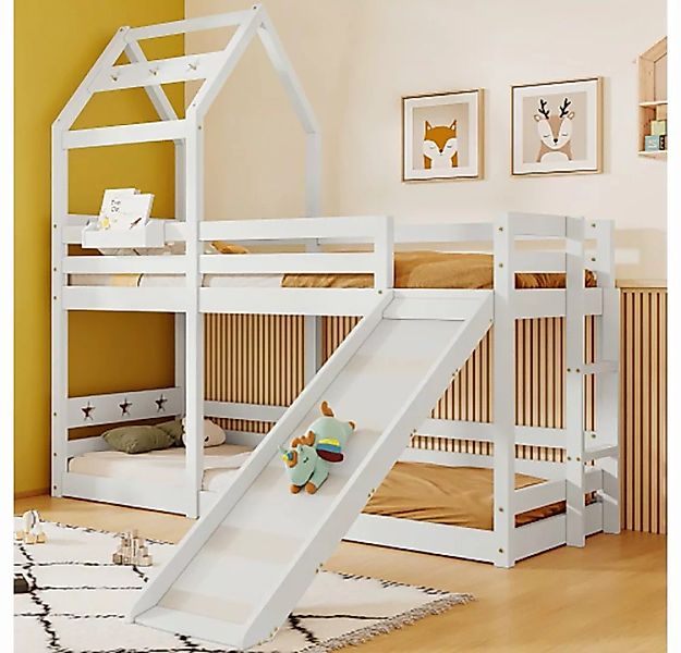 Sweiko Etagenbett (Kinderbett mit 2 Lattenrosten und Rausfallschutz), Hochb günstig online kaufen