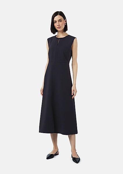 Comma Maxikleid Ausgestelltes Midikleid aus Crêpe günstig online kaufen