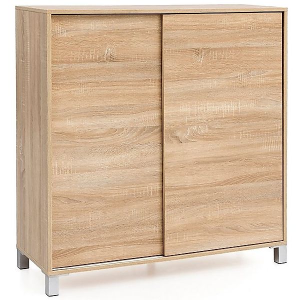 FINEBUY Schuhschrank SuVa13525_1 (Schuhschrank Holz Sonoma 100x108x37,5 cm günstig online kaufen