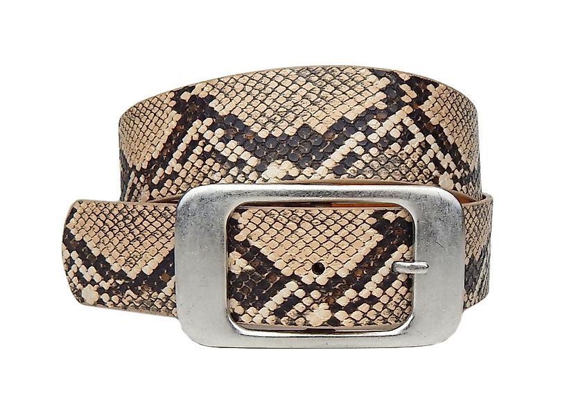 Ella Jonte Koppelgürtel beige braun Animalprint Schlange Synthetik mit Lede günstig online kaufen