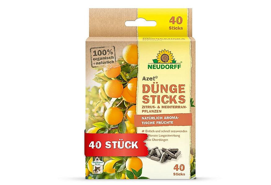Neudorff Rasendünger Bio - Azet DüngeSticks für Zitrus- und Mediterranpflan günstig online kaufen