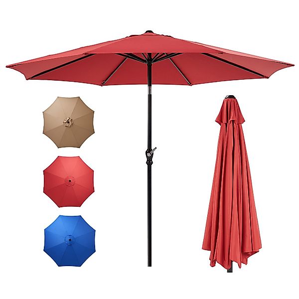 Fanttik Sonnenschirm wasserdicht Terrassenschirm mit Knopfneigung günstig online kaufen