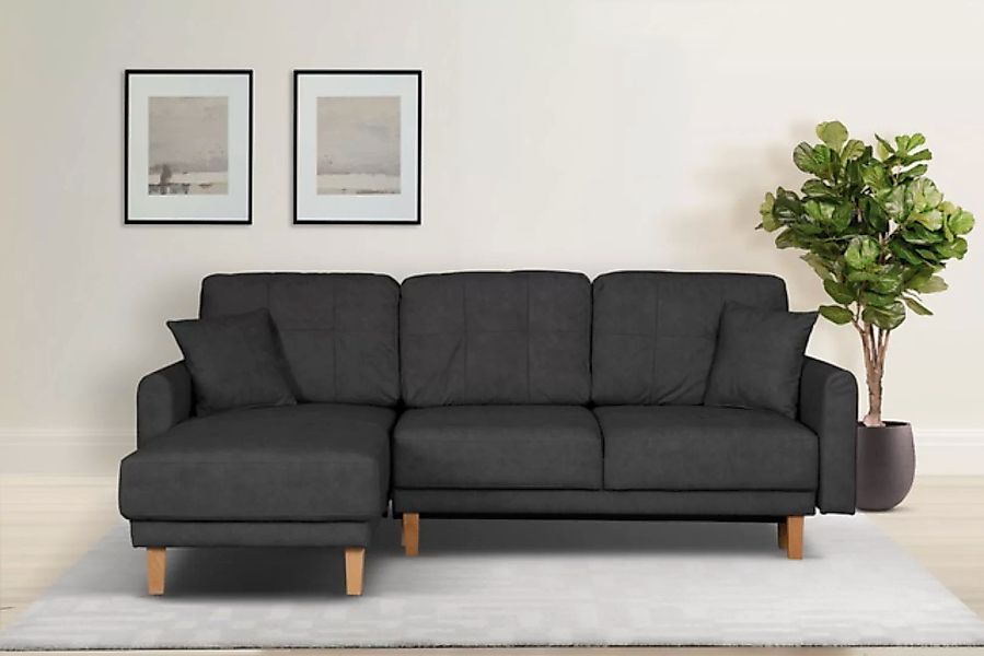 Home affaire Ecksofa "TRIPLO optionale Schlafsofa mit Bettkasten, Maße B/T/ günstig online kaufen