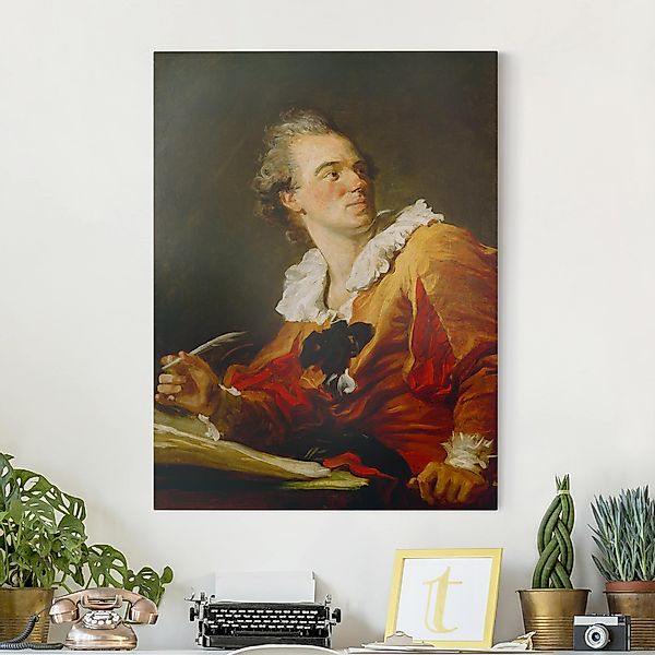 Leinwandbild - Hochformat Jean Honoré Fragonard - Die Inspiration günstig online kaufen