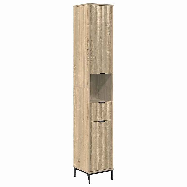 vidaXL Badezimmerspiegelschrank Bad hoher Schrank Sonoma-Eiche günstig online kaufen