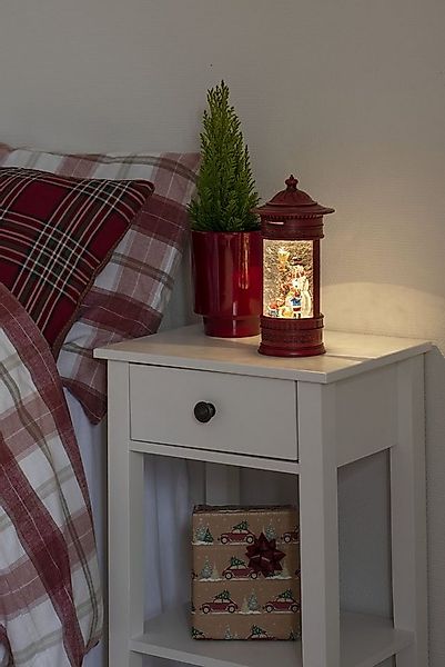 KONSTSMIDE LED Laterne Weihnachtsdeko rot, LED fest integriert, Warmweiß, L günstig online kaufen