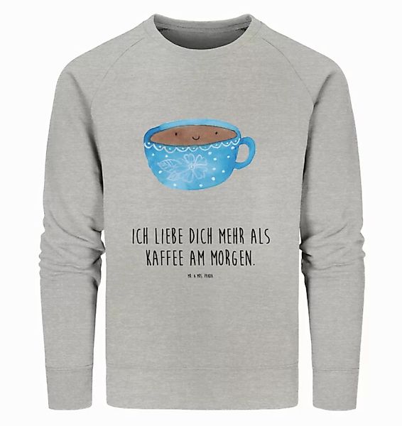 Mr. & Mrs. Panda Longpullover Größe XXL Kaffee Tasse - Heather Grey - Gesch günstig online kaufen