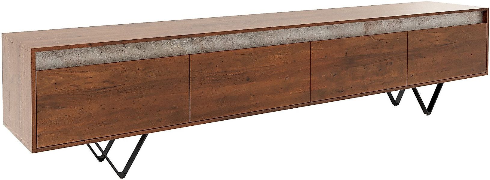DELIFE Lowboard Stonegrace, Akazie Braun Schiefer günstig online kaufen