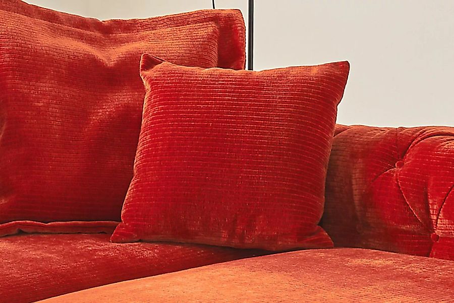 KAWOLA Spitzkissen SEPHI medium Cord Vintage rot günstig online kaufen