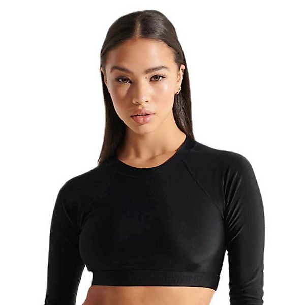 Superdry Ls Crop Rashie Bikini Oberteil M Black günstig online kaufen
