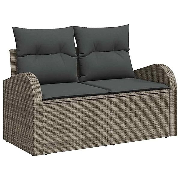 vidaXL Gartensofa Grau 124 x 62 x 69cm Poly-Rattan 42006734 günstig online kaufen