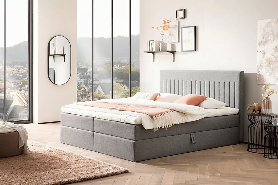 XDREAM Boxbett Neapel, Doppelbett in 140x200 cm und 180x200 cm, Härtegrad 3 günstig online kaufen