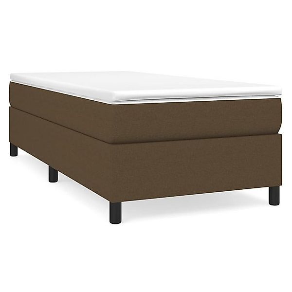 vidaXL Bettgestell, Bettrahmen Dunkelbraun 80x200 cm Stoff günstig online kaufen