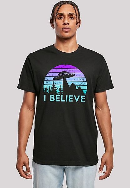 F4NT4STIC T-Shirt I BELIEVE UFO Alien Raumschiff Retro Premium Qualität günstig online kaufen