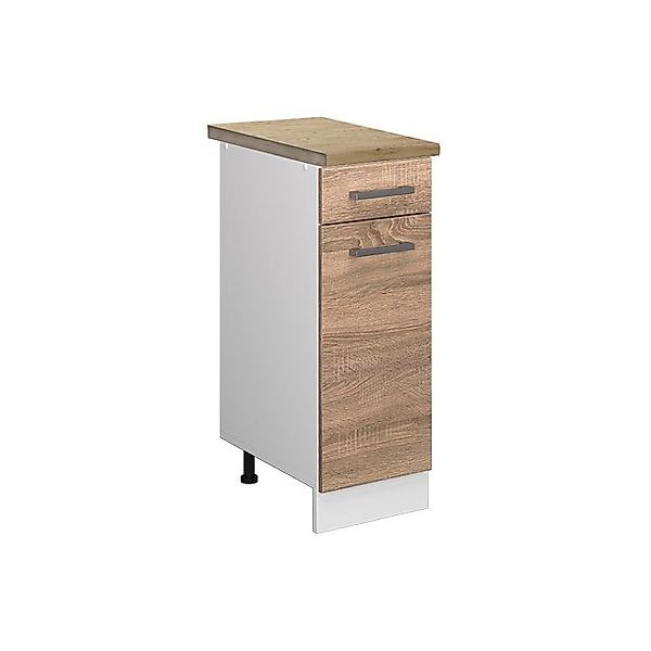 Vicco Küchenunterschrank R-Line Schubladenschrank für die Küche Sonoma/Weiß günstig online kaufen