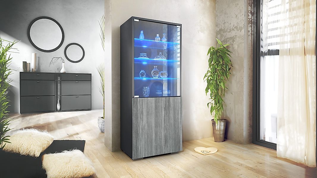 Vladon Standvitrine Granada (Vitrinenschrank, mit Glastür günstig online kaufen