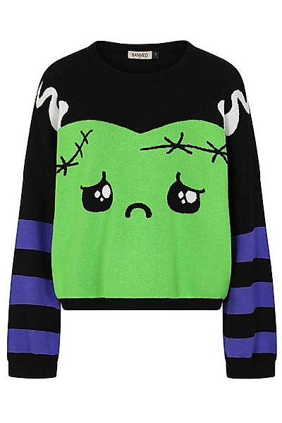 Banned Strickpullover Akumo Gothic Goth Grufti Monster Kawaii Horror günstig online kaufen