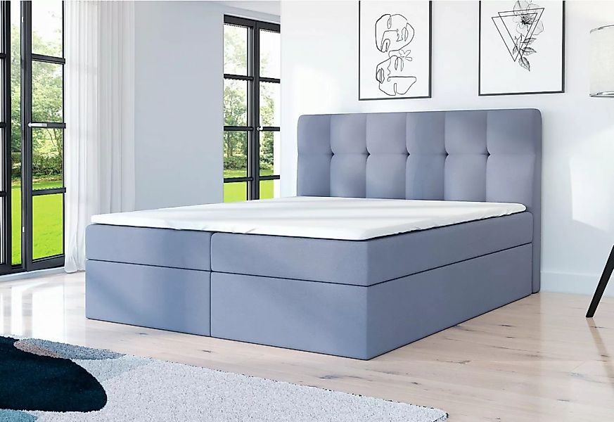 A&J MöbelLand GmbH Boxspringbett REF mit Bettkasten, Topper und gepolsterte günstig online kaufen