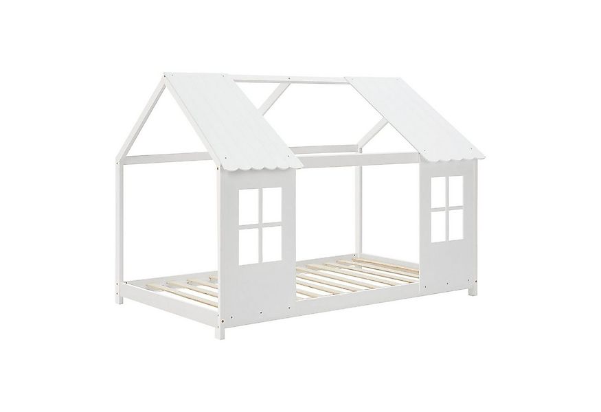 en.casa Kinderbett, »Tostedt« Halboffenes Design 90x200cm Weiß günstig online kaufen