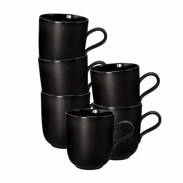 Seltmann Weiden Becher »Kaffeebecher Liberty Velvet Black 400 ml 6er Set sc günstig online kaufen