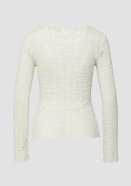 s.Oliver Kurzarmshirt T-Shirt Leichtes Spitzenshirt im Slim Fit günstig online kaufen