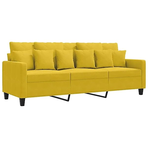 vidaXL 3-Sitzer-Sofa Gelb 180 cm Samt 359319 günstig online kaufen