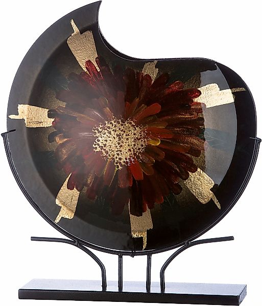 Casablanca by Gilde Dekovase "Doré" Vase aus Glas auf Metallständer günstig online kaufen