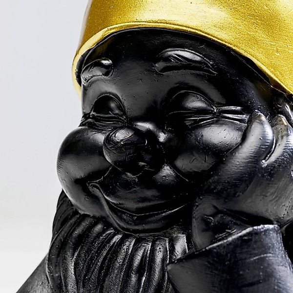 KARE Deko-Figur Zwerg, schwarz/gold, Höhe 21 cm, Polyresin günstig online kaufen