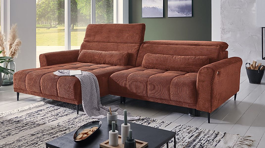 Massivart® Ecksofa Cord 277 cm / günstig online kaufen