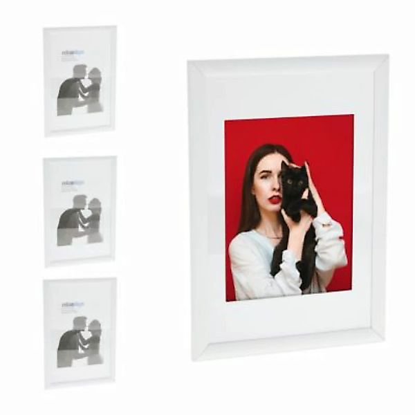relaxdays 4 x Bilderrahmen 20x30 cm weiß günstig online kaufen