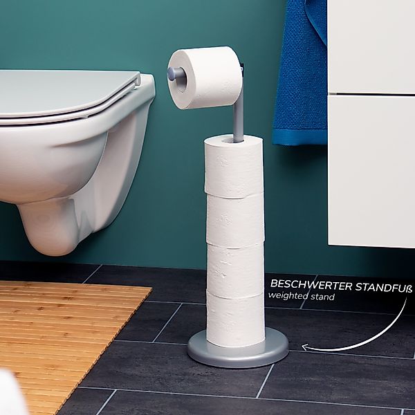 bremermann Toilettenpapierhalter Stand-WC-Rollenhalter 2in1, Ersatzrollenha günstig online kaufen