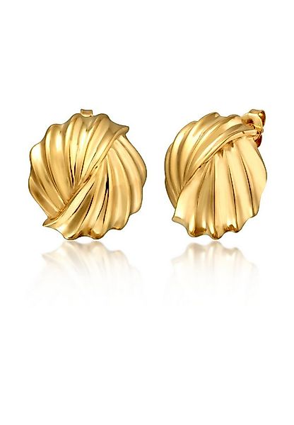 Elli Paar Ohrstecker Ohrstecker Rund Riffeldesign 925 Sterling Silber günstig online kaufen