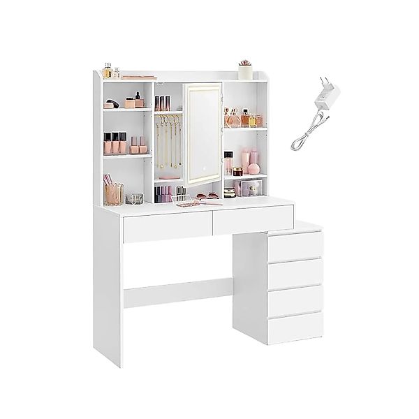 Songmics Schminktisch Kailyn mit Schubladenschrank 117,5 cm Weiß günstig online kaufen