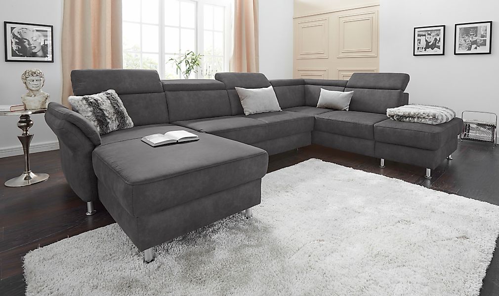 sit&more Wohnlandschaft »Avignon U-Form« wahlweise mit Bettfunktion und Sta günstig online kaufen