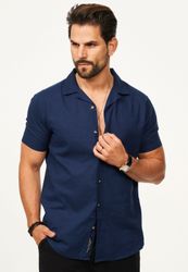 behype Kurzarmhemd aus Leinen Sommerhemd im günstig online kaufen