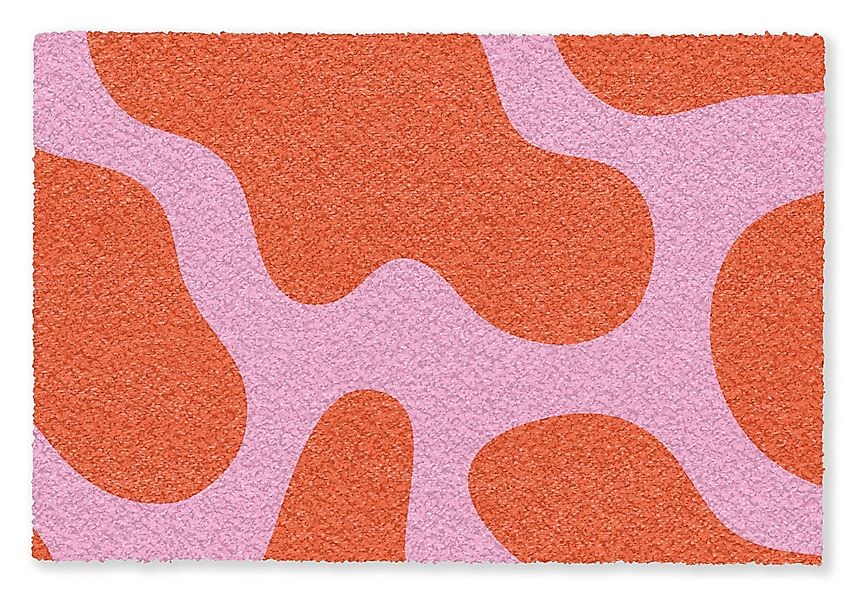 MuchoWow Fußmatte Flecken - Rot - Rosa - Muster - Minimalistisch, Rechtecki günstig online kaufen