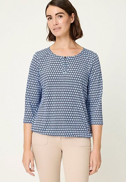 Olsen T-Shirt mit Allover-Dessin und Tunikaausschnitt günstig online kaufen