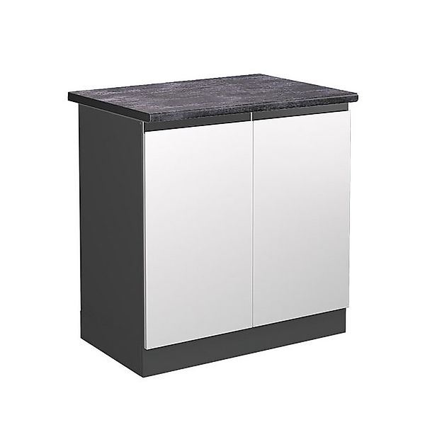 Vicco Spülenunterschrank R-Line Küchenunterschrank für die Spüle Weiß/Anthr günstig online kaufen