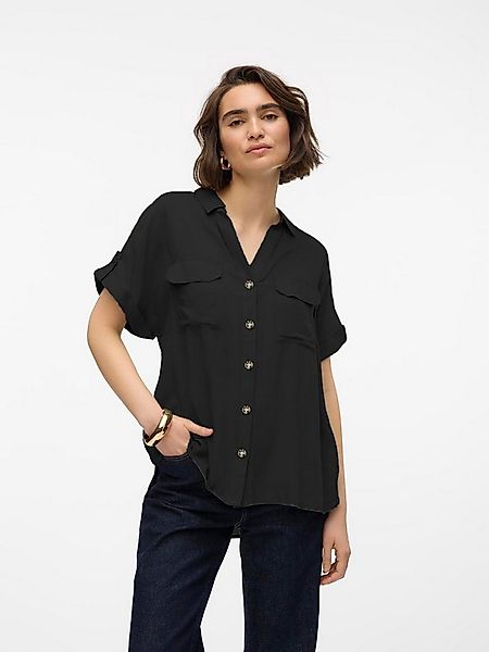 Vero Moda Kurzarmbluse VMBUMPY S/S SHIRT WVN GA NOOS Viskose, regular fit günstig online kaufen
