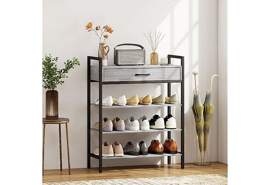 HOMCOM Schuhregal, 4-stufiges 1-tlg., Flurregal für bis zu 9 Paar Schuhe, S günstig online kaufen