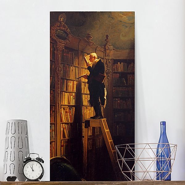 Leinwandbild - Hochformat Carl Spitzweg - Der Bücherwurm günstig online kaufen