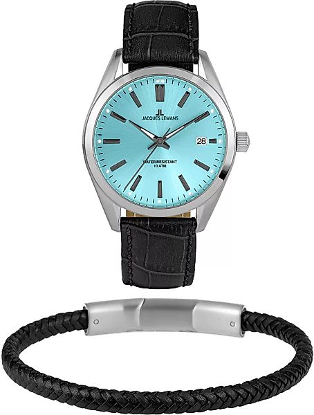 Jacques Lemans Quarzuhr "Derby, 1-2143E-SET", (Set, 2 tlg., Uhr mit Armschm günstig online kaufen
