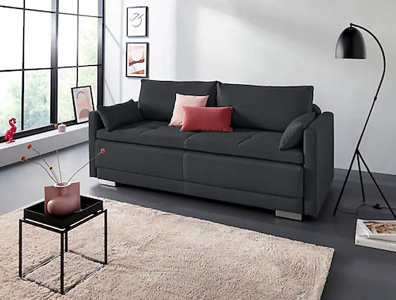 OTTO home Schlafsofa »Berlin« mit Boxspringaufbau, Bettfunktion & Bettkaste günstig online kaufen
