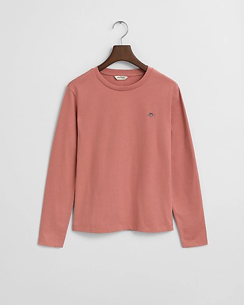 Gant Langarmshirt "REG SHIELD LS T-SHIRT" kleine Logostickerei auf der Brus günstig online kaufen