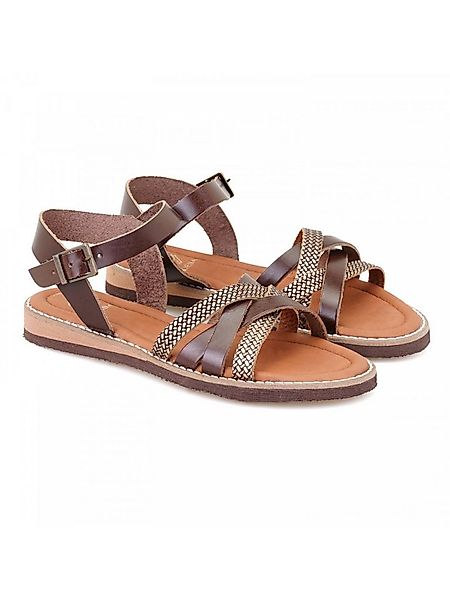 Desa Damen-Ledersandalen – ohne Futter, Synthetiksohle, atmungsaktiv Slippe günstig online kaufen