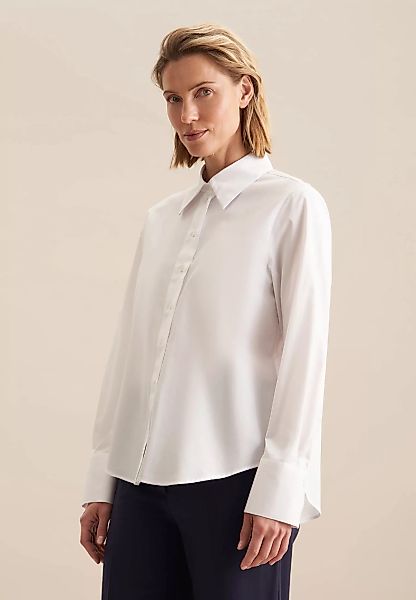 seidensticker Hemdbluse "Schwarze Rose", Langarm Kragen Uni günstig online kaufen