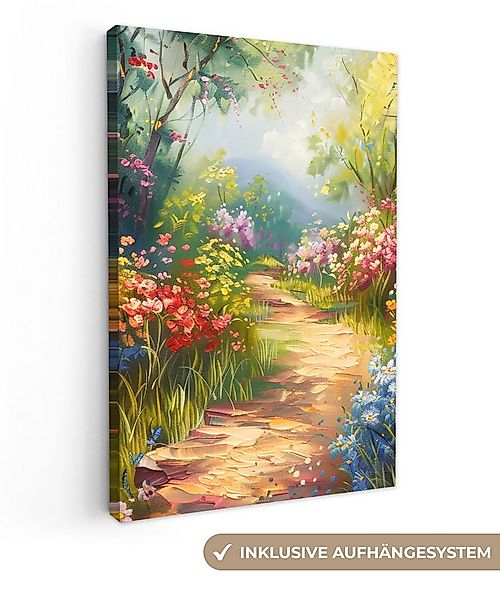 OneMillionCanvasses® Leinwandbild Natur - Landschaft - Blumen - Farbenfroh, günstig online kaufen